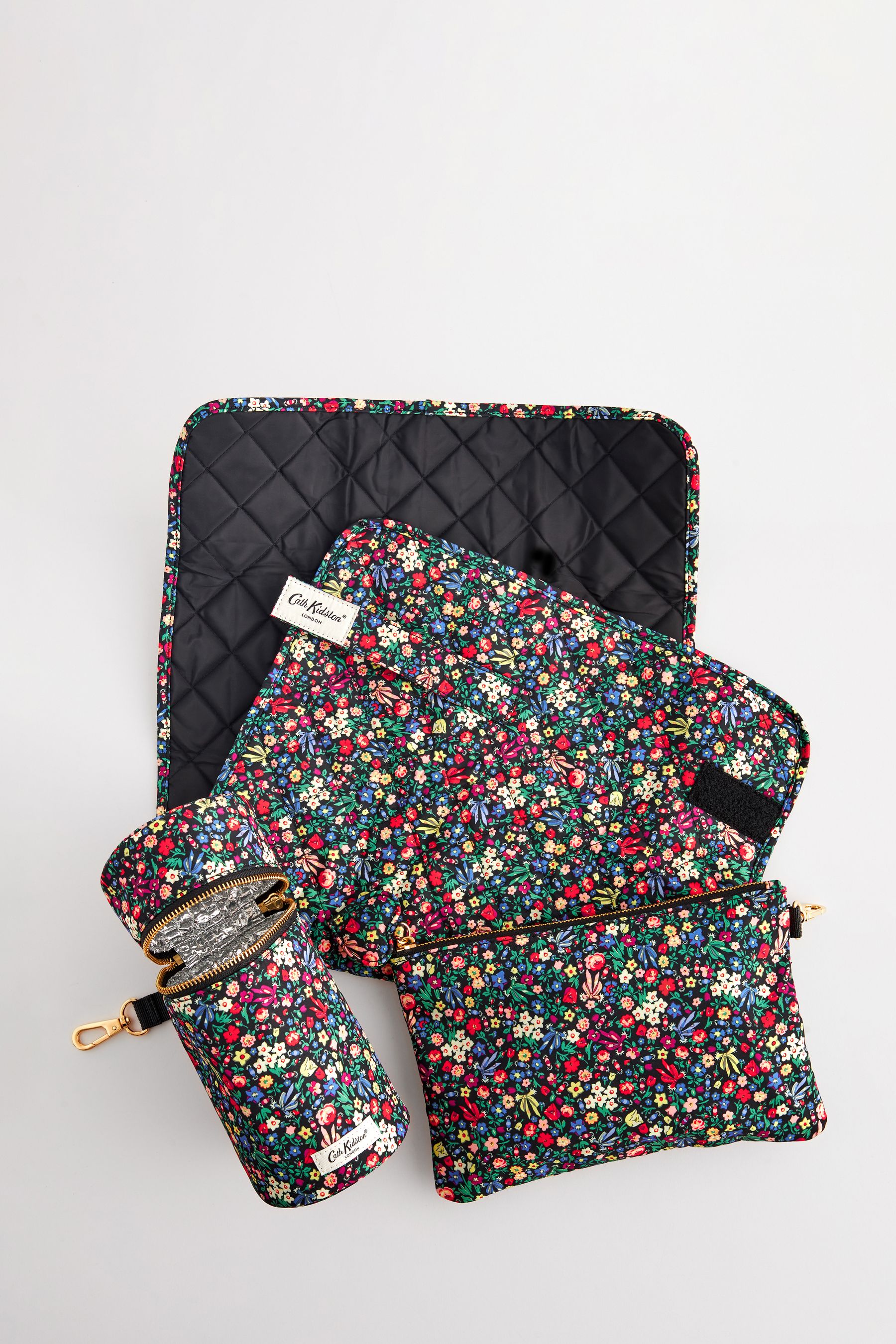 Cath Kidston Black Ditsy Floral Nappy Bag onesize Womens
