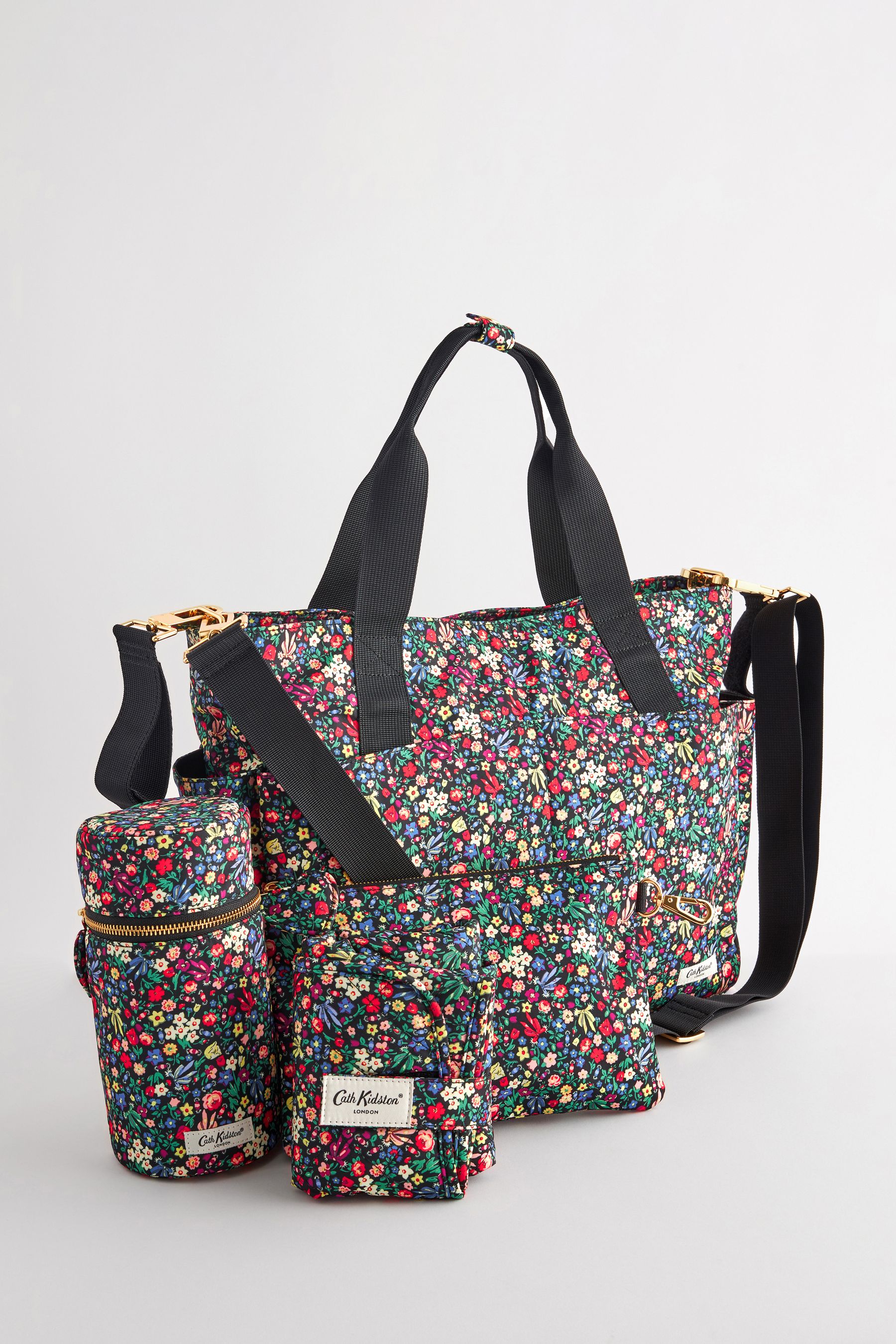 Cath Kidston Black Ditsy Floral Nappy Bag onesize Womens