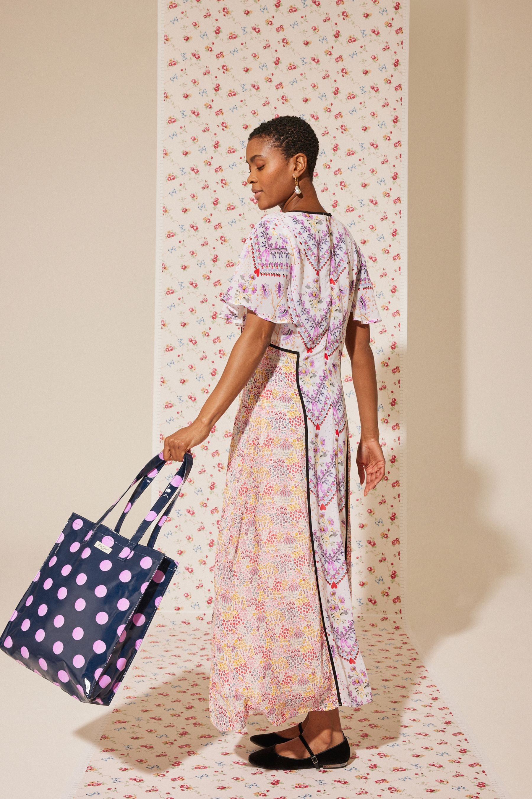 Cath kidston navy spot bag online