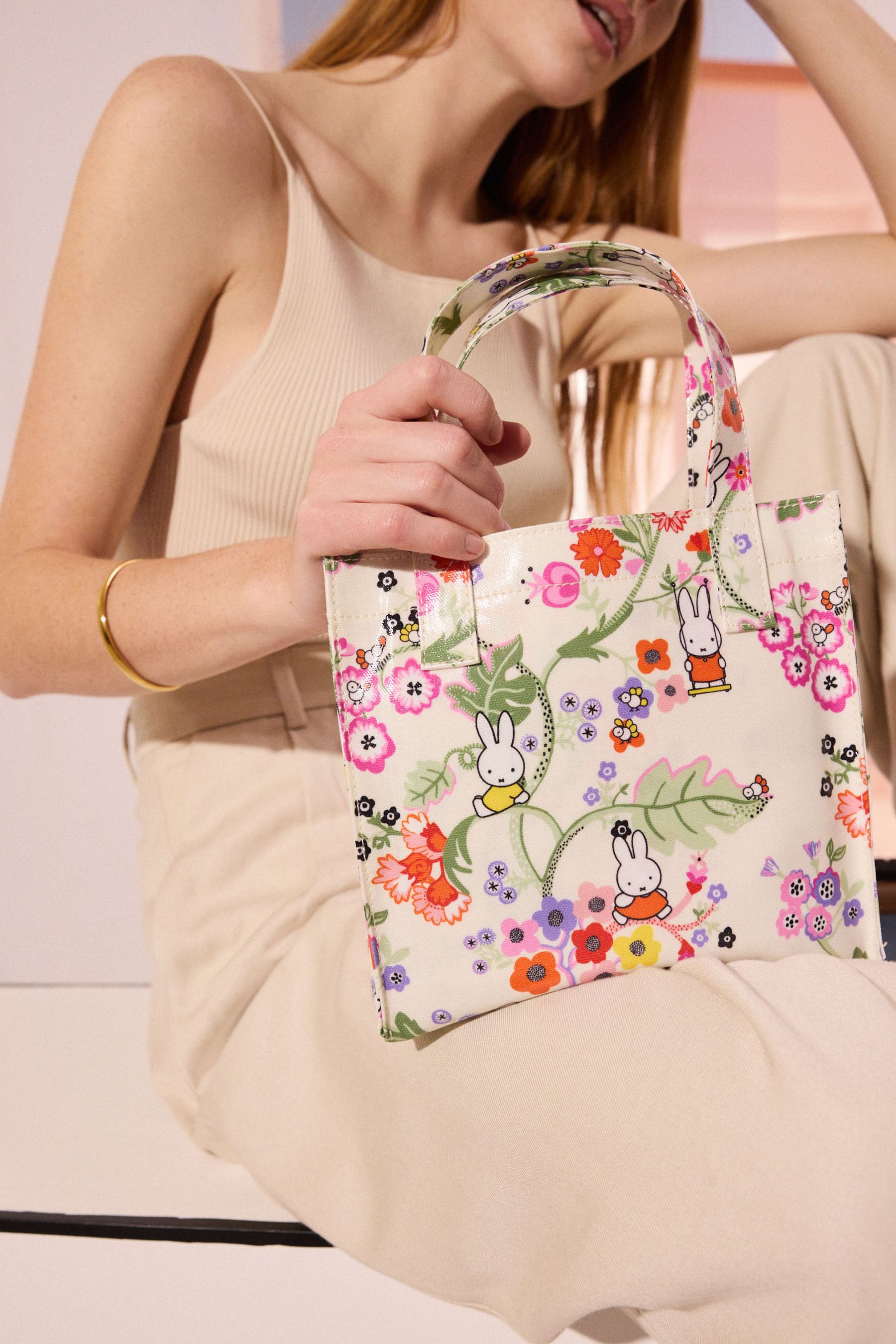 Buy Cath Kidston Ecru Miffy Botanical Print 100 Cotton Small Book Bag from Next Singapore