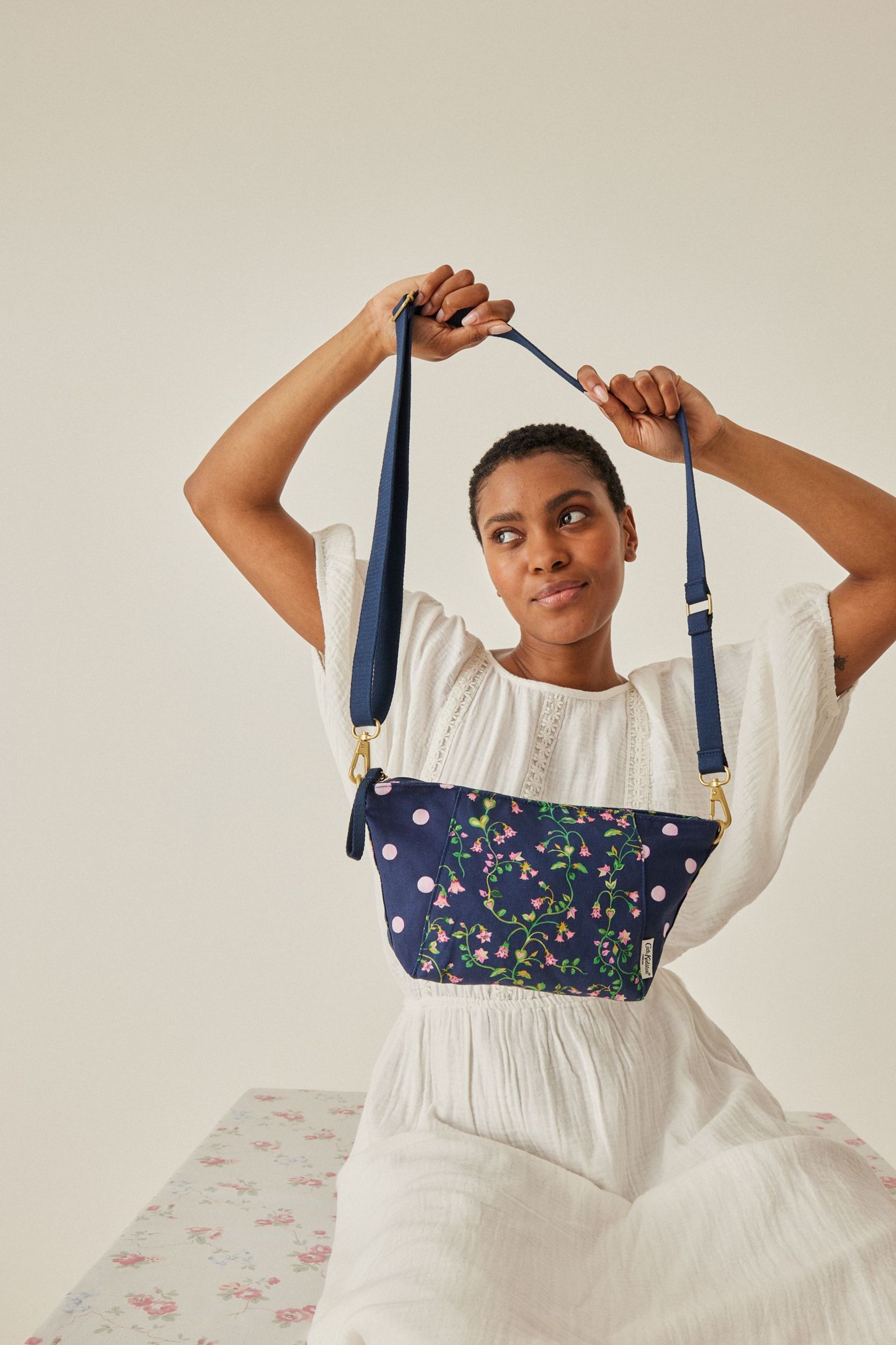 Cath kidston navy floral bag on sale