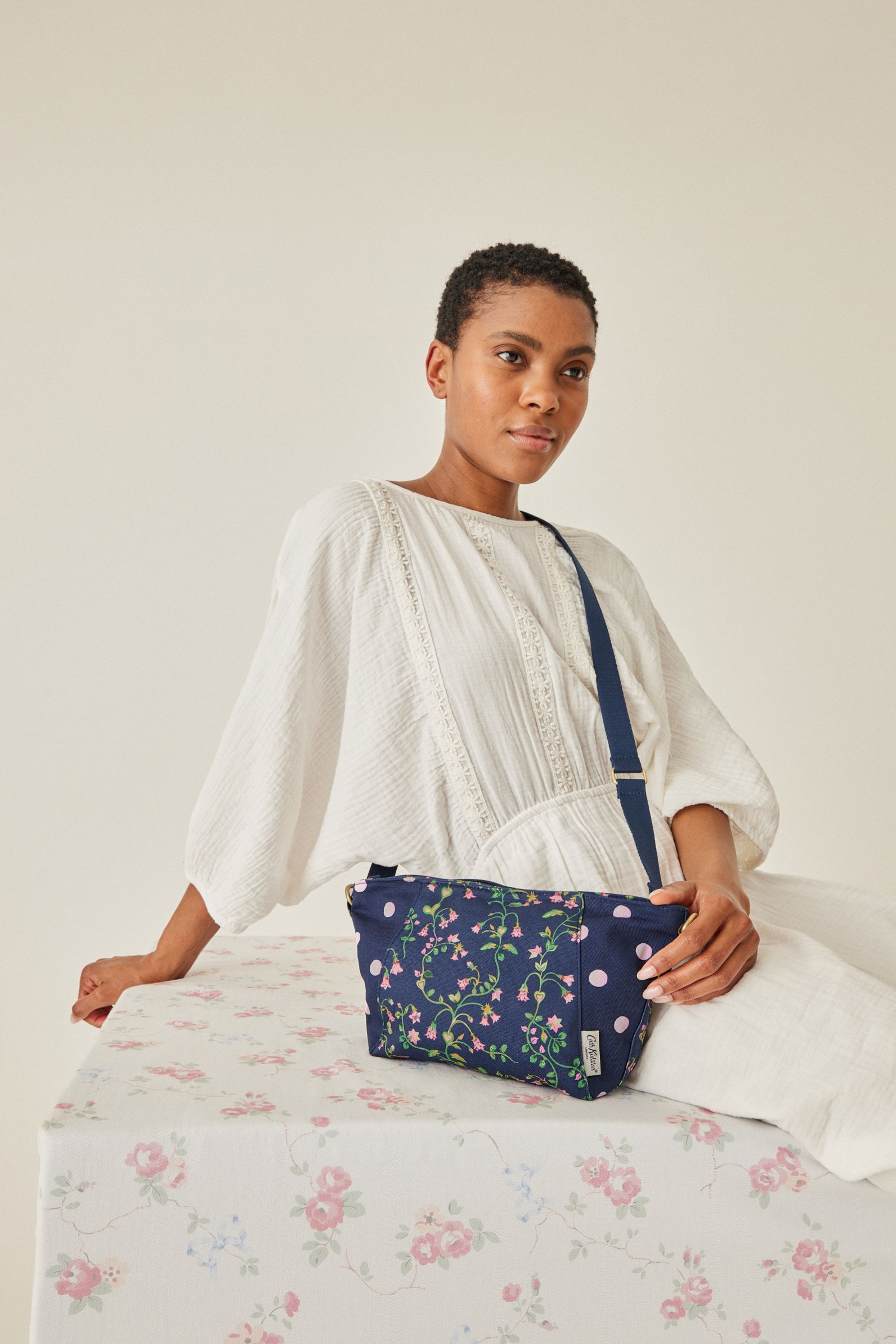 Buy Cath Kidston Navy Floral Bunches Compact Cross Body Bag from Next Singapore