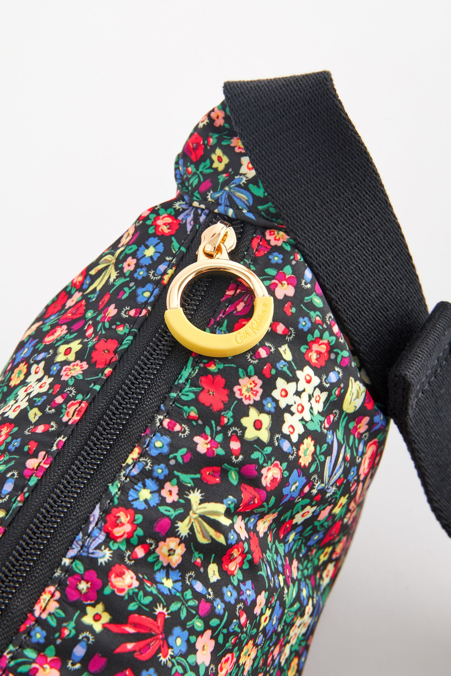 Cath Kidston Black Ditsy Floral Round Mini Shoulder Bag