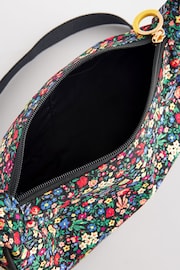 Cath Kidston Black Ditsy Floral Round Mini Shoulder Bag - Image 6 of 6