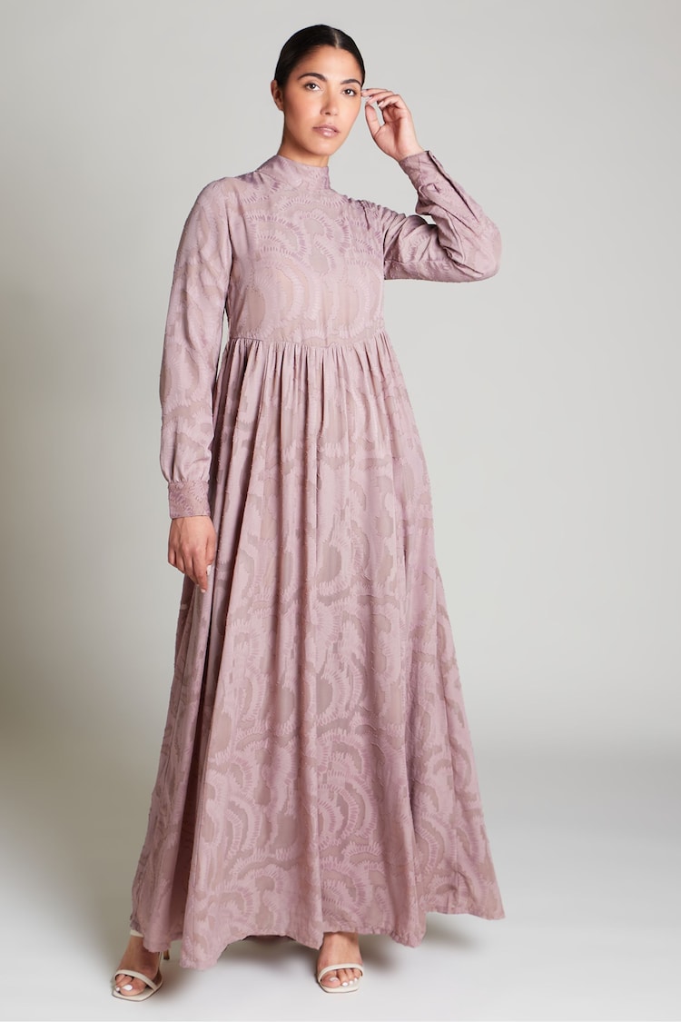 Aab Purple Dusky Maxi Lace Gown - Image 2 of 5