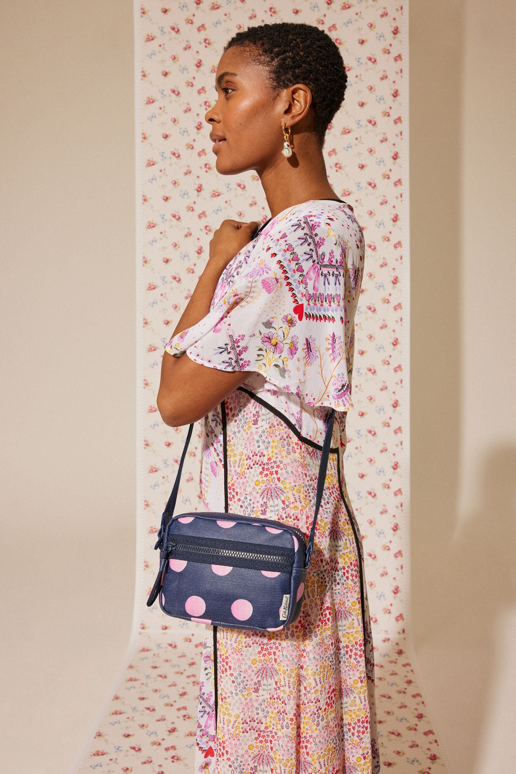 Buy Cath Kidston Navy Spot Utility Pocket Cross Body Camera Bag from the Next UK online shop