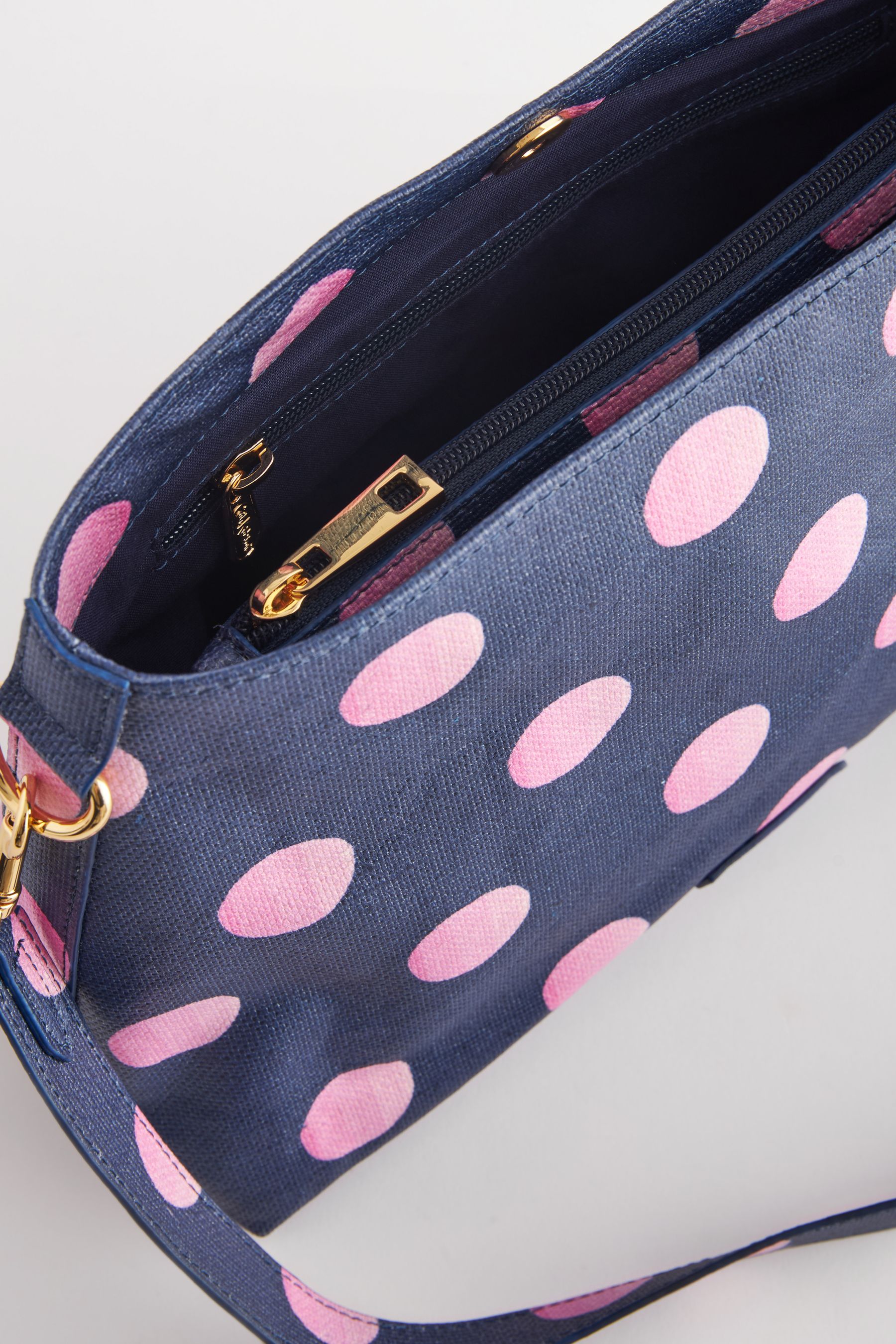Cath Kidston Navy Spot Shoulder Bag onesize Womens