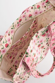 Cath Kidston Ecru/Pink Floral Print Large Bonded Tote - Image 3 of 11