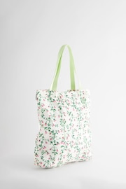 Cath Kidston Ecru Floral Print Foldaway Tote Bag - Image 3 of 7