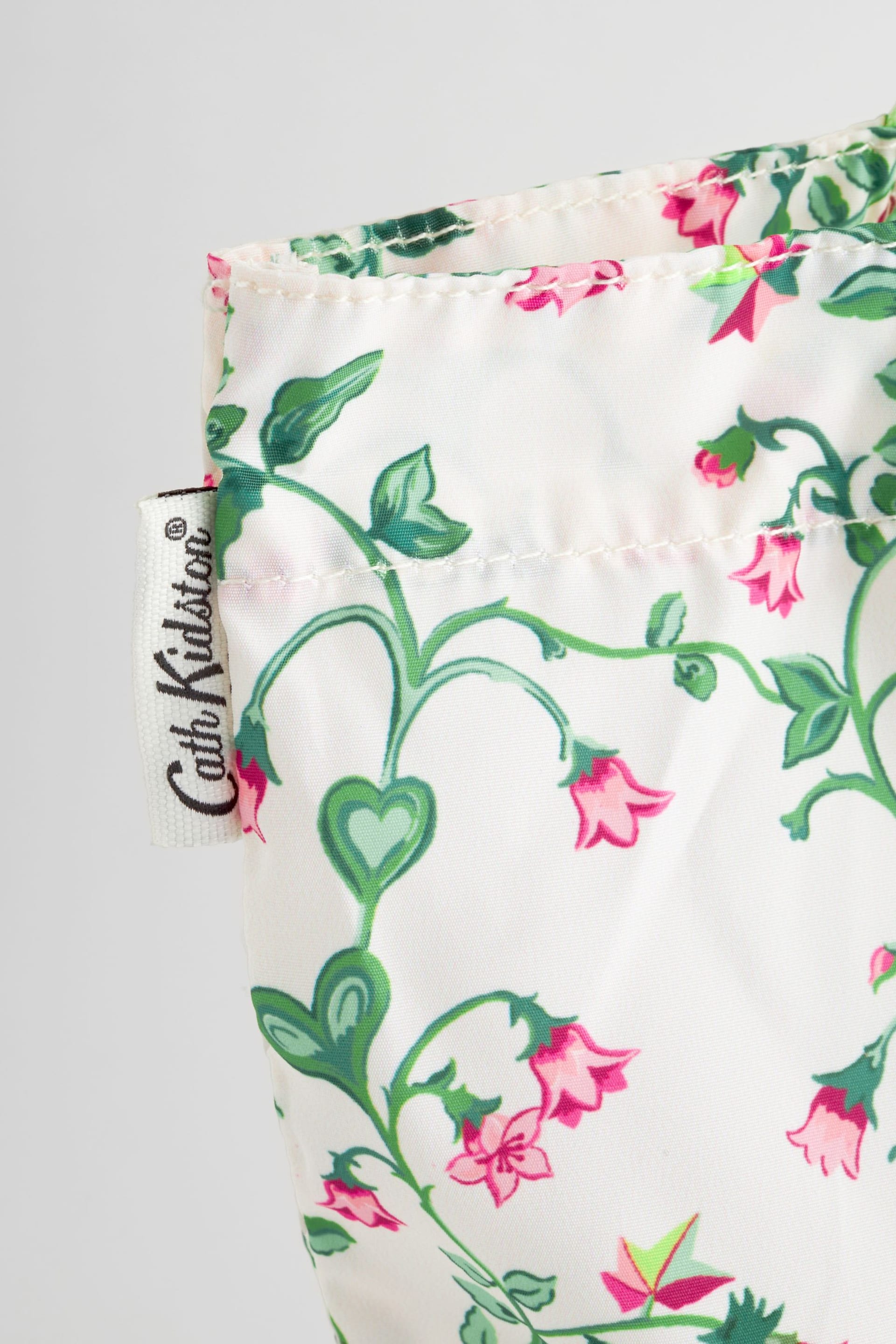 Cath Kidston Ecru Floral Print Foldaway Tote Bag - Image 4 of 7