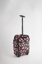 Cath Kidston Black Floral Print Wheeled Duffle Bag - Image 10 of 12