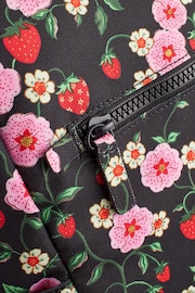 Cath Kidston Black Floral Print Wheeled Duffle Bag - Image 6 of 12
