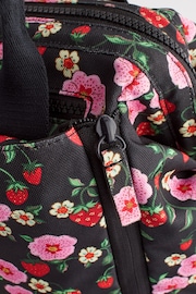 Cath Kidston Black Floral Print Wheeled Duffle Bag - Image 7 of 12