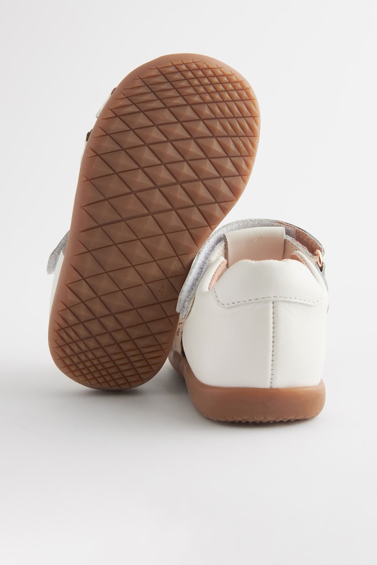 White Standard Fit (F) First Walker Fisherman Sandals - Image 3 of 4