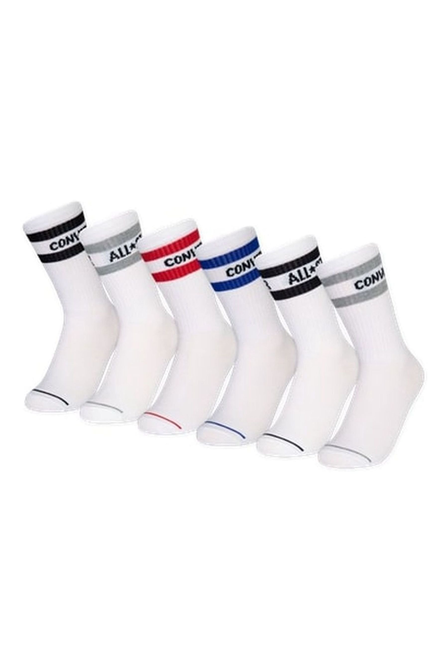 Buy Converse White Crew Sock 6 Pack from the Next UK online shop