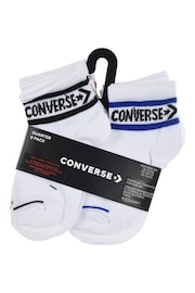Converse White Chn Basic Wordmark Quarter Socks 6Pk - Image 4 of 4