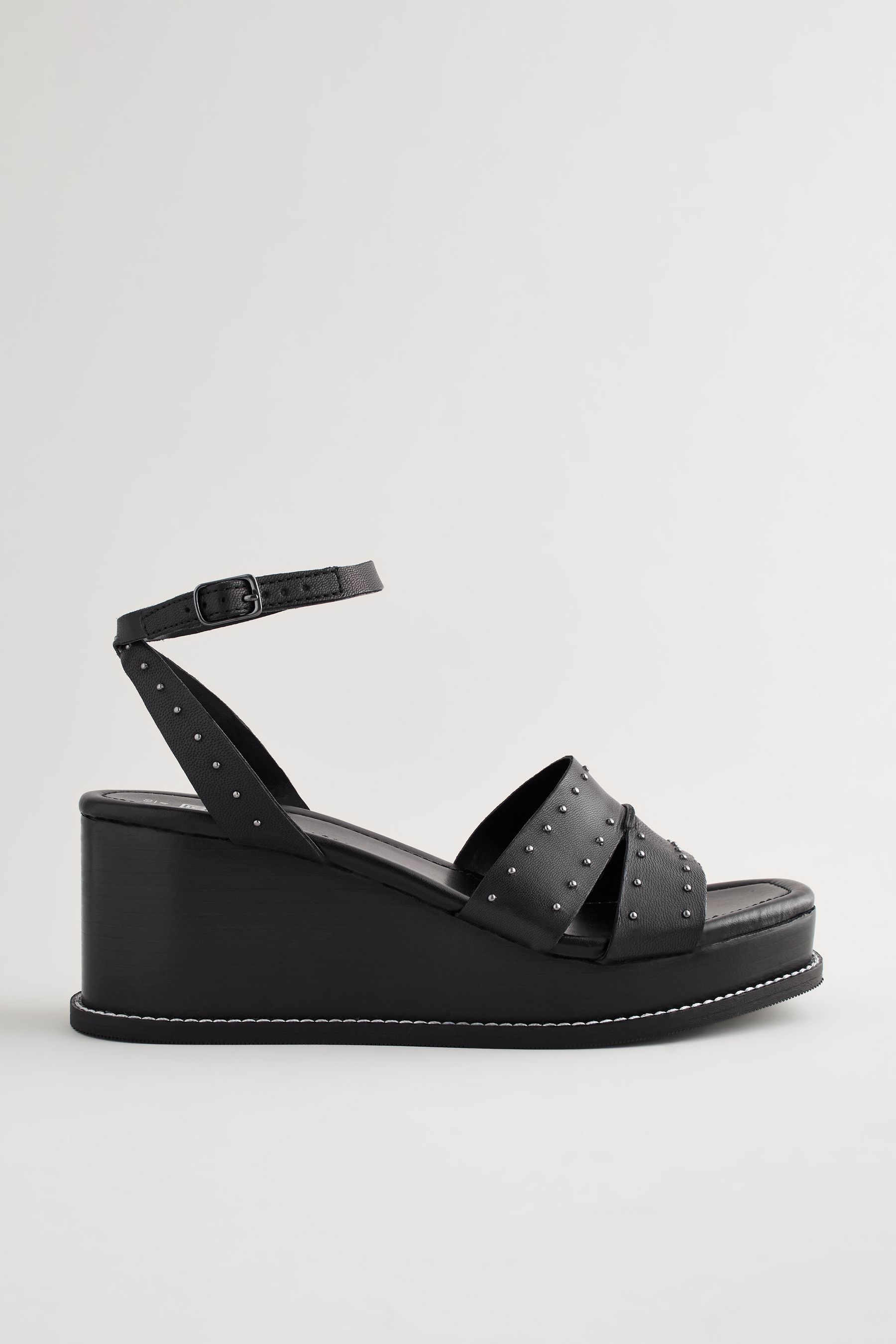 Comfortable black wedges hot sale