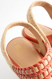 Orange Forever Comfort® Square Toe Weave Wedges - Image 8 of 8