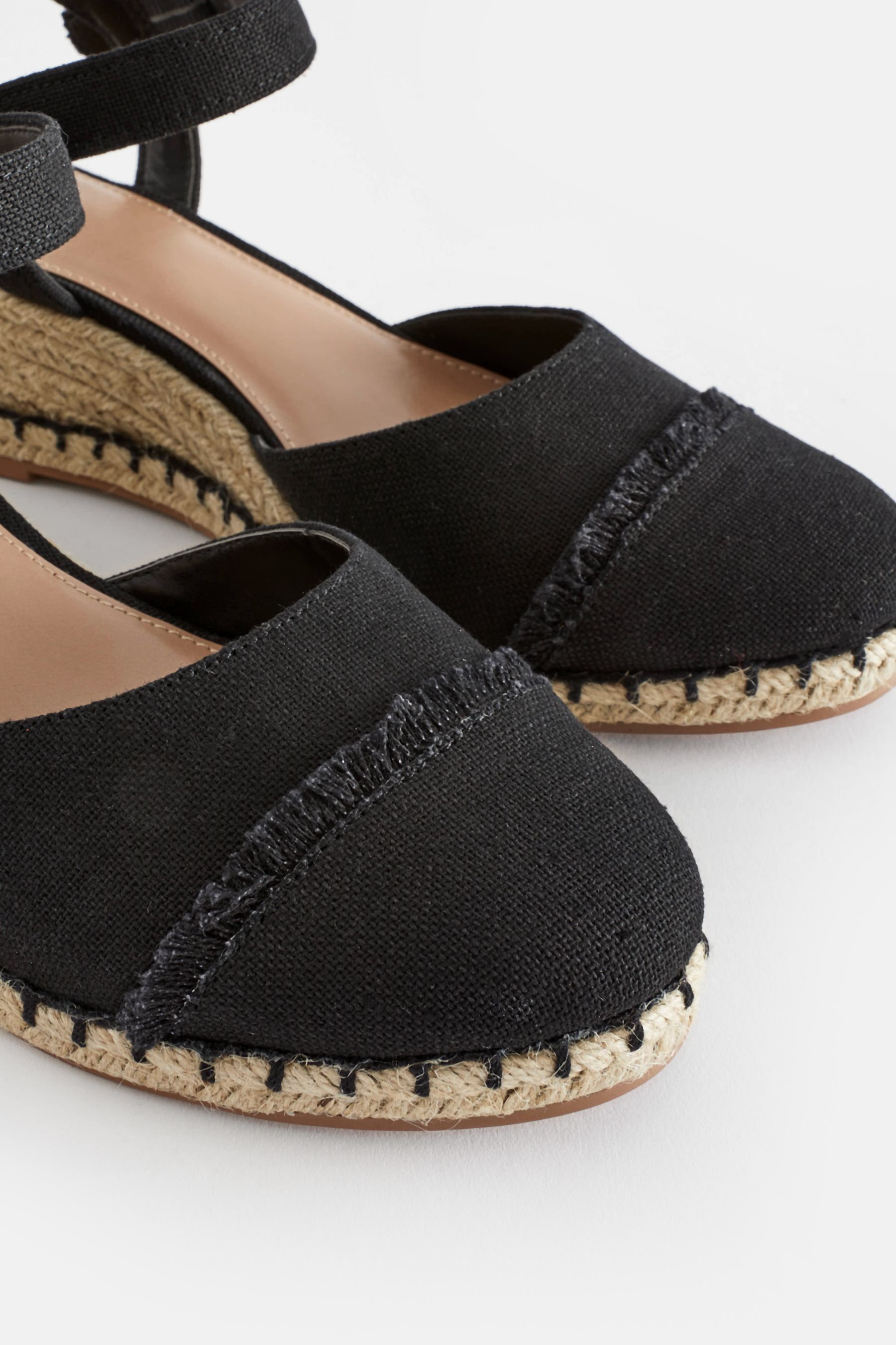 Buy Black Regular Wide Fit Forever Comfort Toe Cap Closed Toe Wedges from Next Austria