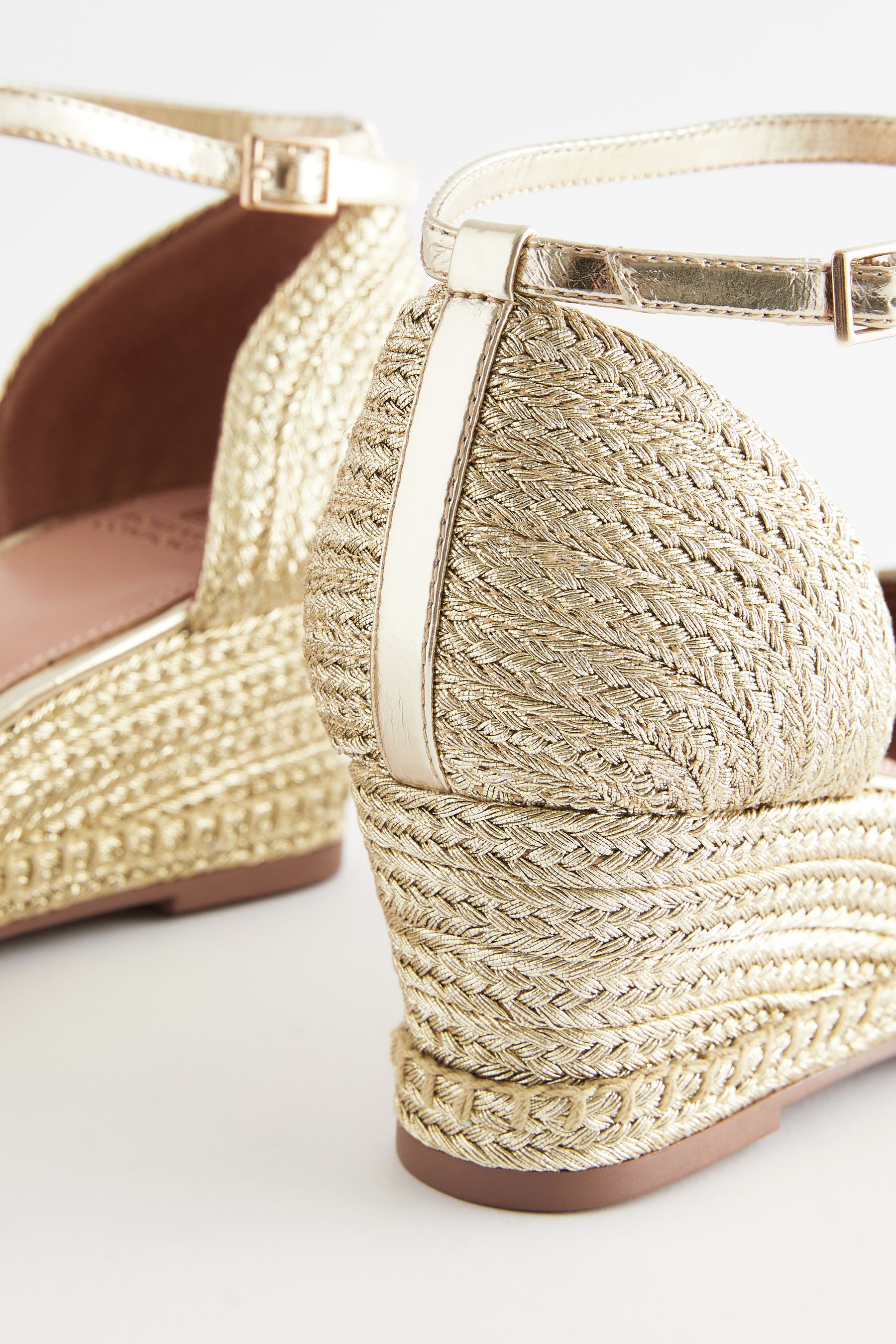 Gold closed toe wedges new arrivals