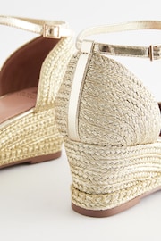 Gold Regular/Wide Fit Forever Comfort® Closed Toe Wedges - Image 4 of 5