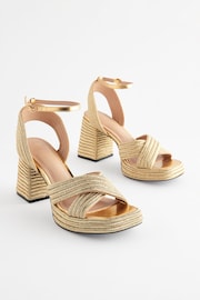 Gold Forever Comfort® Flare Platform Sandals - Image 3 of 7