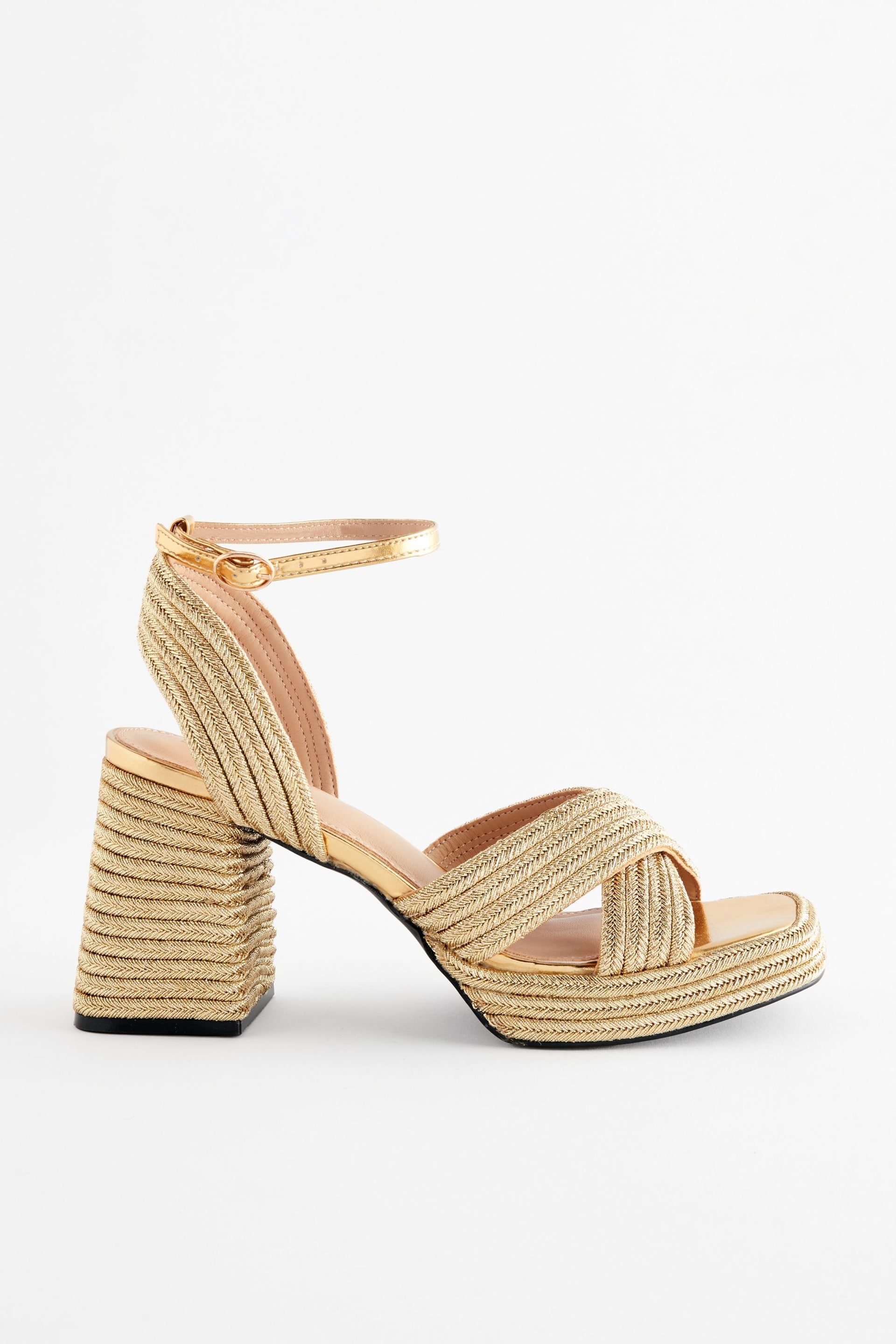Gold Forever Comfort® Flare Platform Sandals - Image 4 of 7