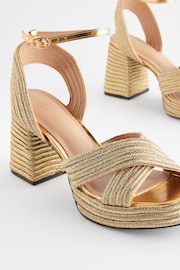 Gold Forever Comfort® Flare Platform Sandals - Image 5 of 7