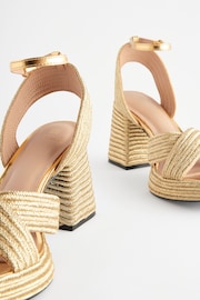 Gold Forever Comfort® Flare Platform Sandals - Image 6 of 7