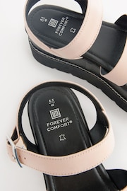 Pink Forever Comfort® Leather Chunky Flatform Sandals - Image 6 of 7