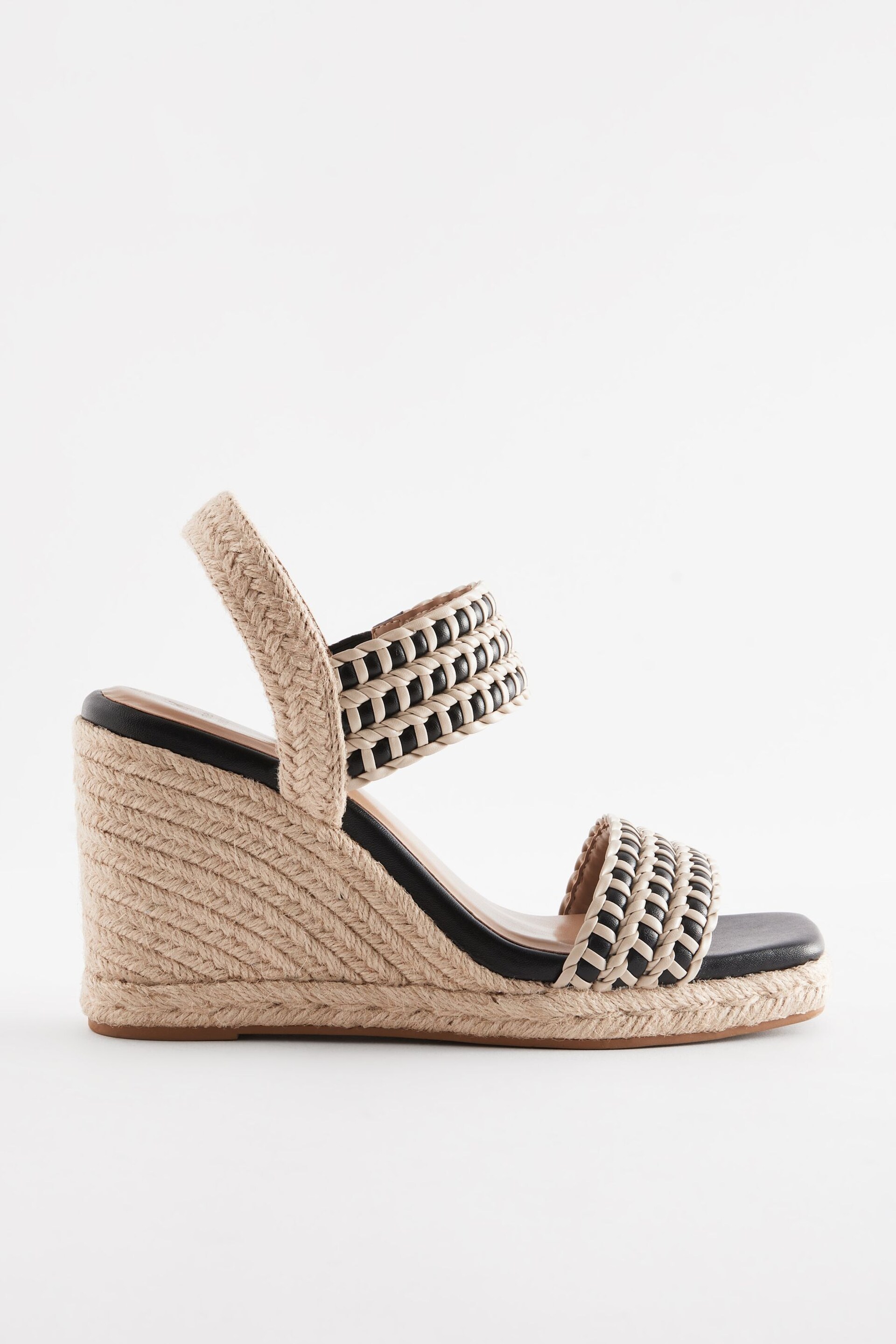 Monochrome Forever Comfort® Square Toe Weave Wedges - Image 4 of 8
