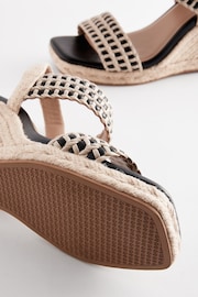 Monochrome Forever Comfort® Square Toe Weave Wedges - Image 8 of 8