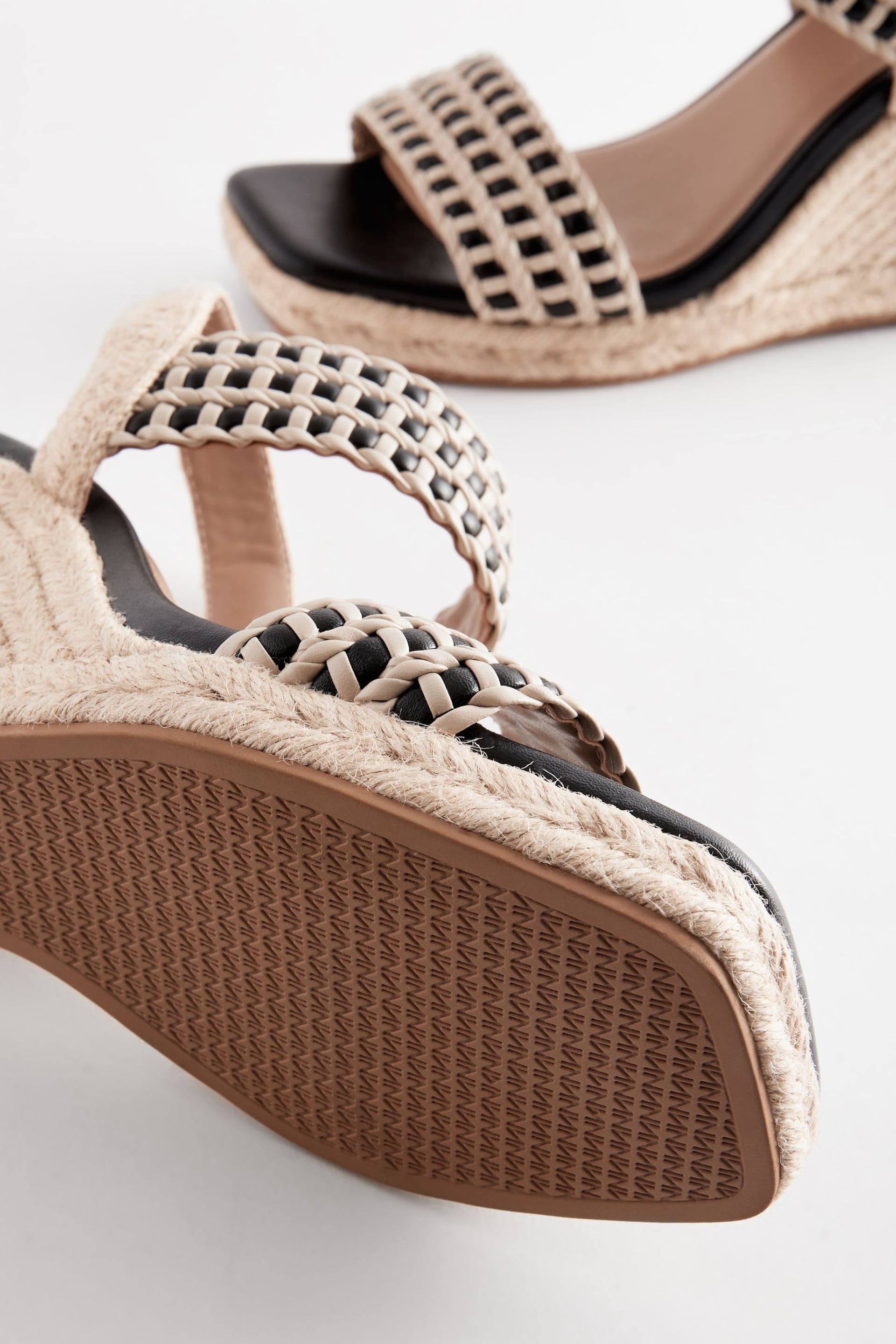 Monochrome Forever Comfort® Square Toe Weave Wedges - Image 8 of 8