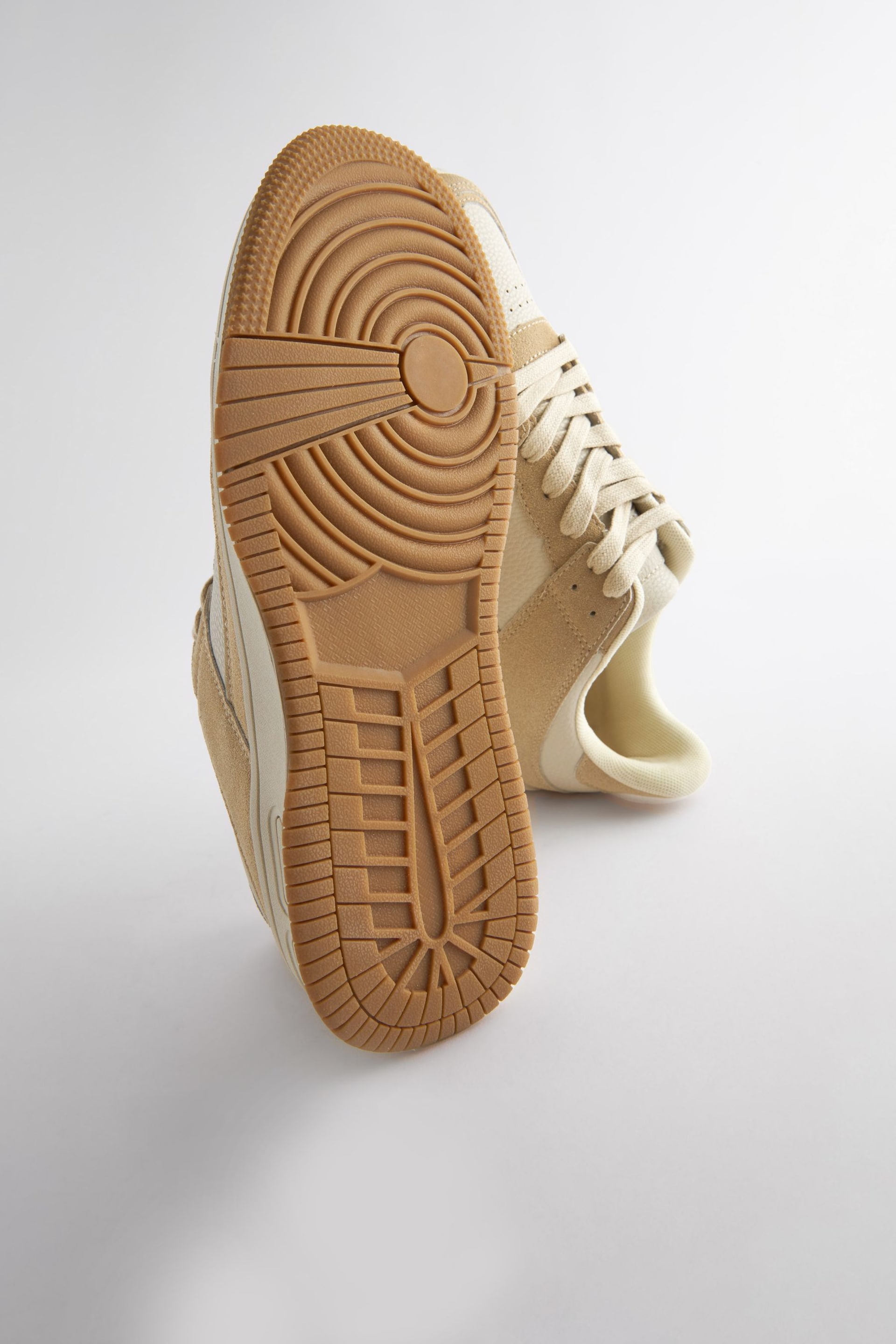 Natural EDIT Court Trainers - Image 4 of 6