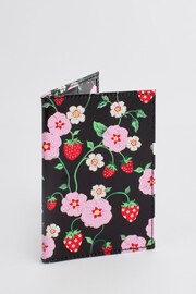 Cath Kidston Black Floral Print Passport Cover - Image 1 of 4