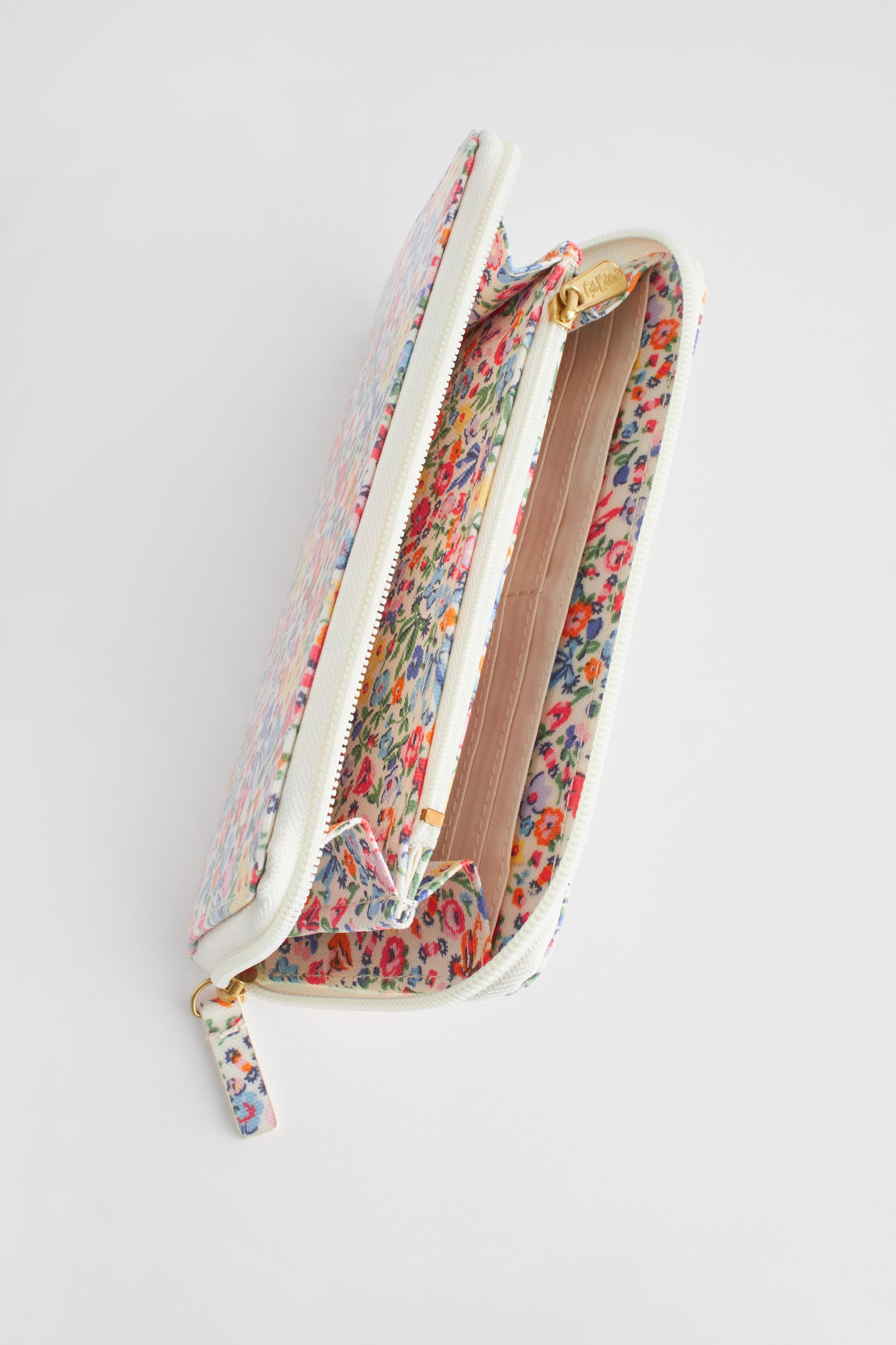 Buy Cath Kidston Blue Yellow Ditsy Floral Continental Zip Card and Coin Wallet from Next Ireland