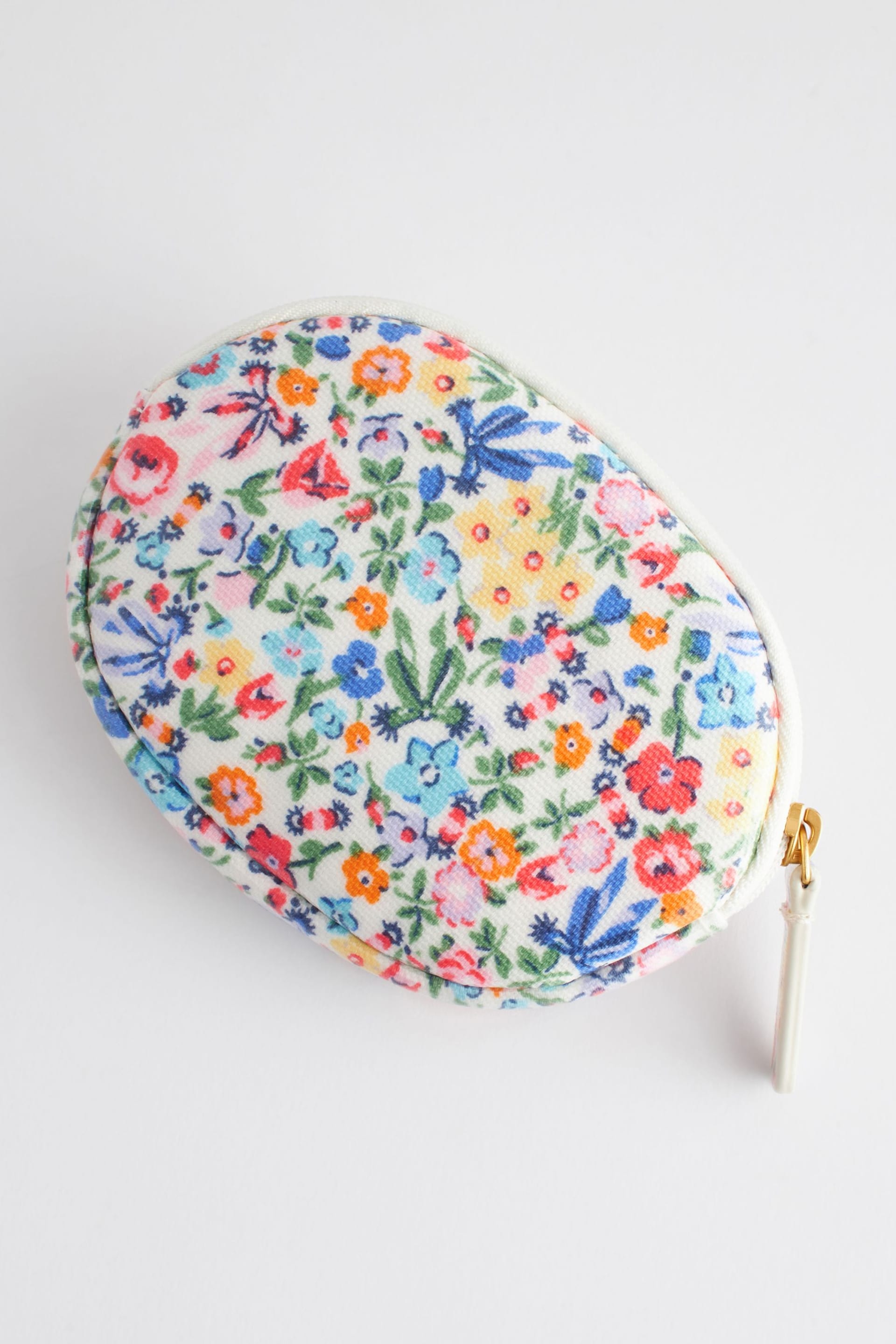Cath Kidston Blue/Yellow Ditsy Floral Round Pocket Purse - Image 2 of 4