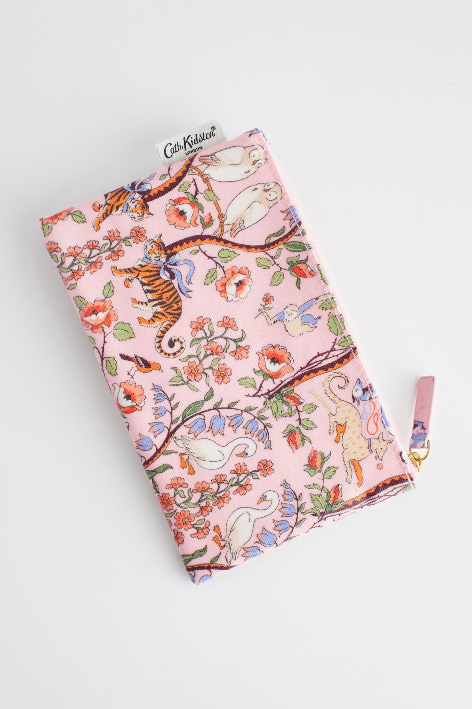 Cath Kidston Pink Floral Zipped Flat Purse - Image 1 of 3