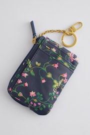 Cath Kidston Navy/Pink Floral Print Card and Coin Purse - Image 1 of 4