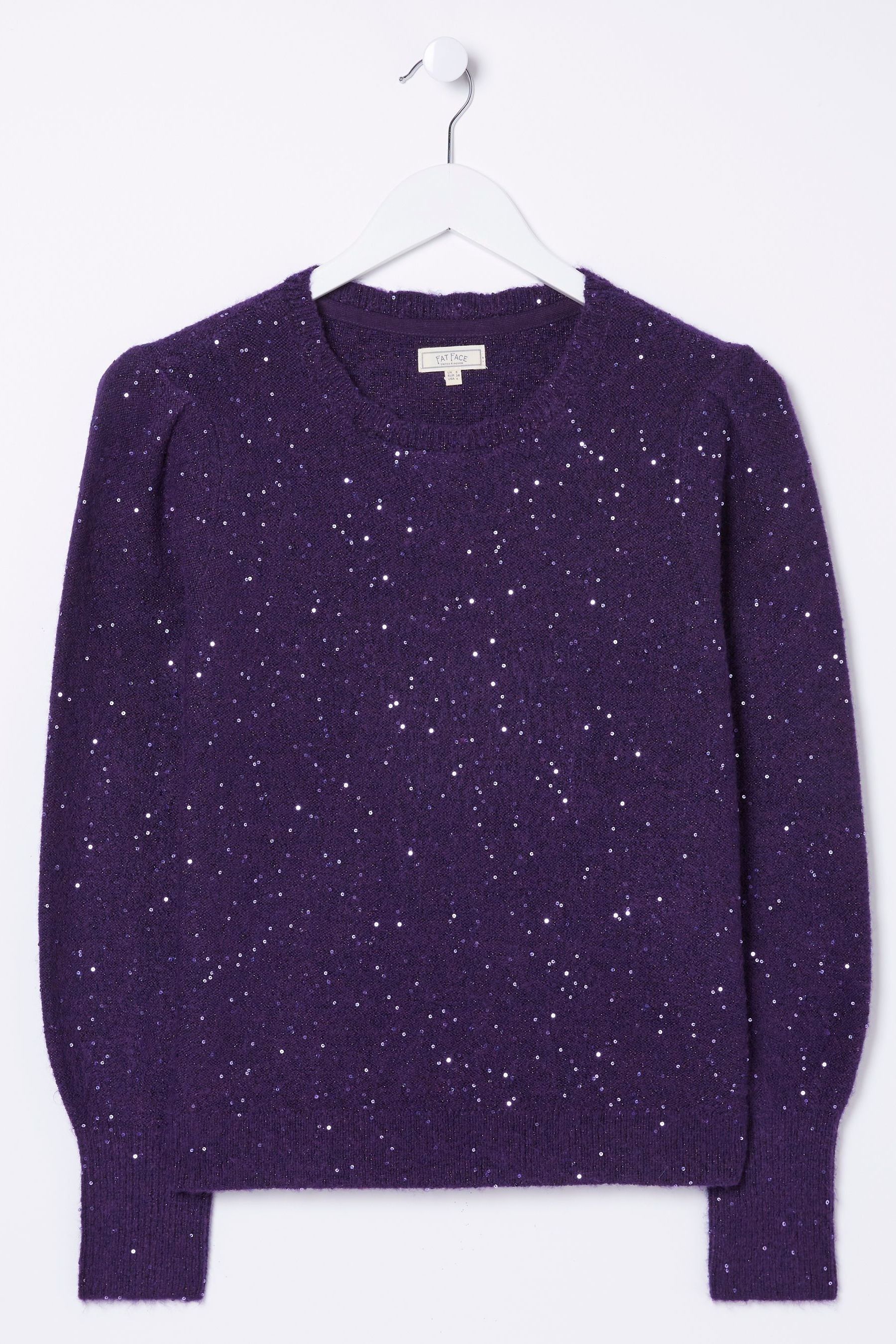 Buy FatFace Purple Jasmine Sparkle Jumper from Next Luxembourg