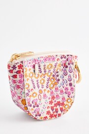 Cath Kidston Pink Ditsy Floral Curved Coin Purse - Image 1 of 6