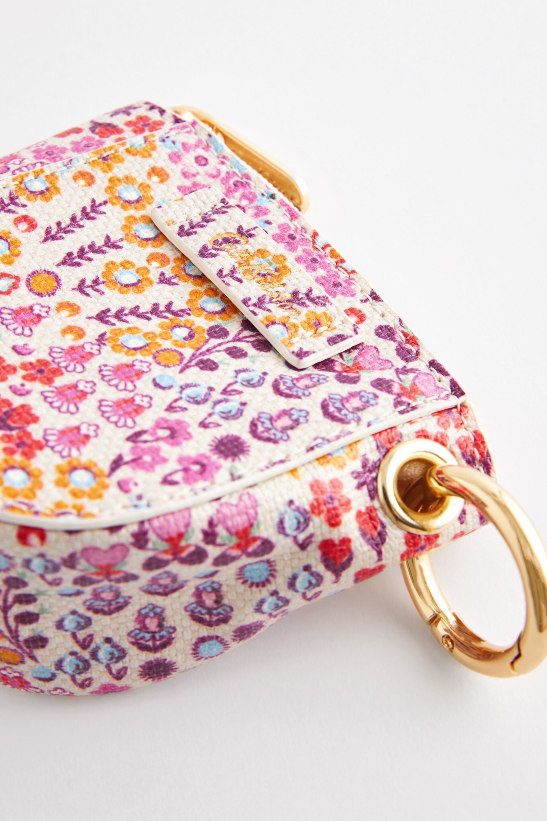 Cath Kidston Pink Ditsy Floral Curved Coin Purse - Image 6 of 6