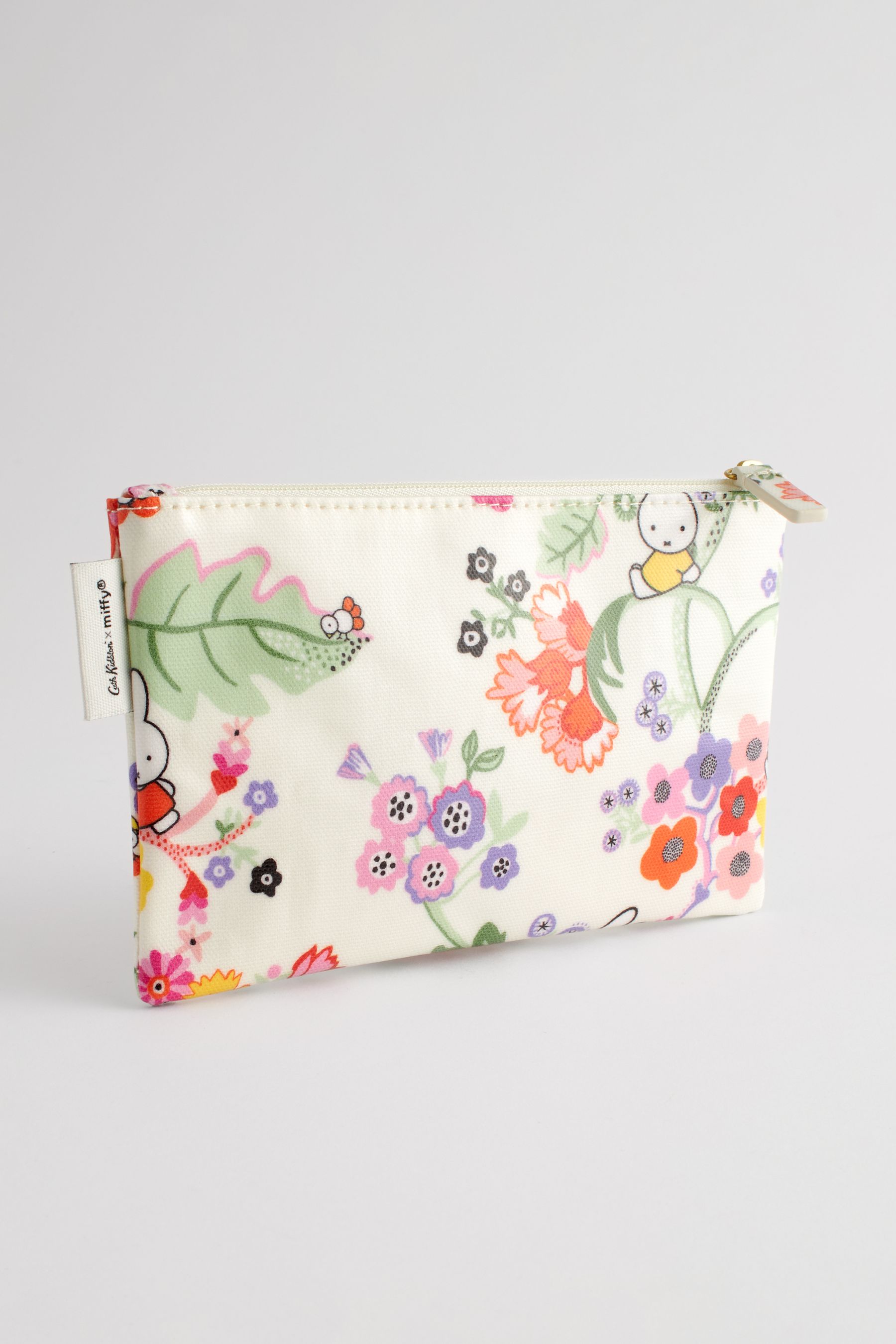 Cath Kidston Ecru Botanical 100 Cotton Miffy Zip Up Purse