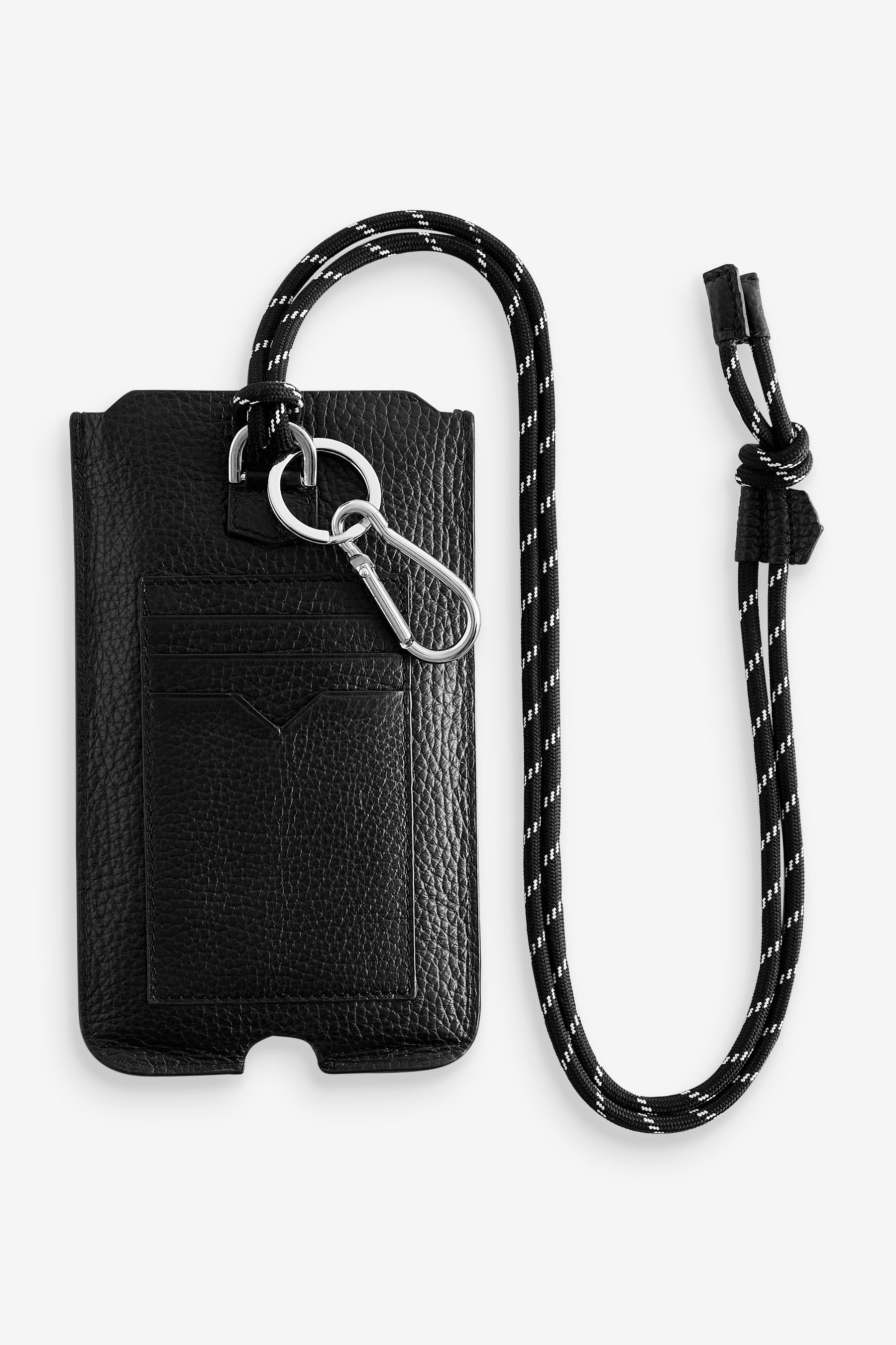 Buy Black Leather Phone Pouch Bag from Next Germany