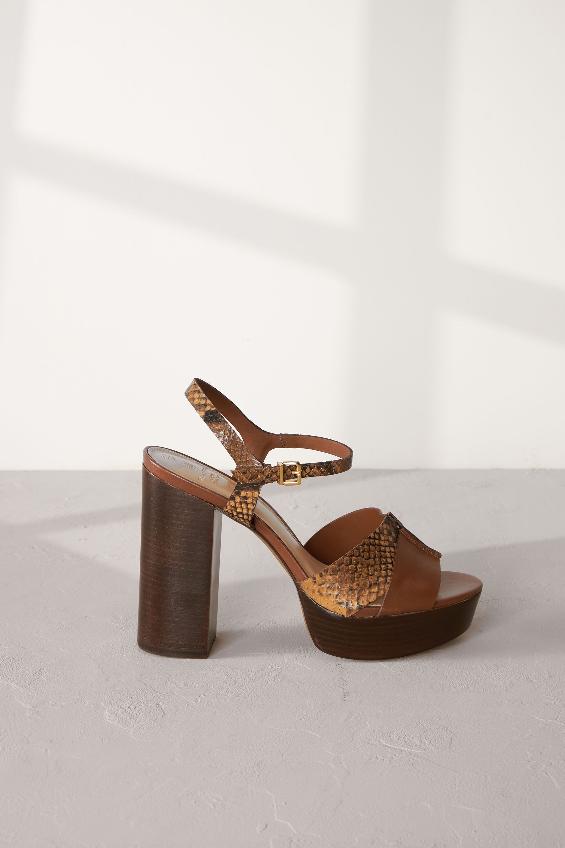 Buy Tan Brown Signature Leather Platform Heels from Next Luxembourg