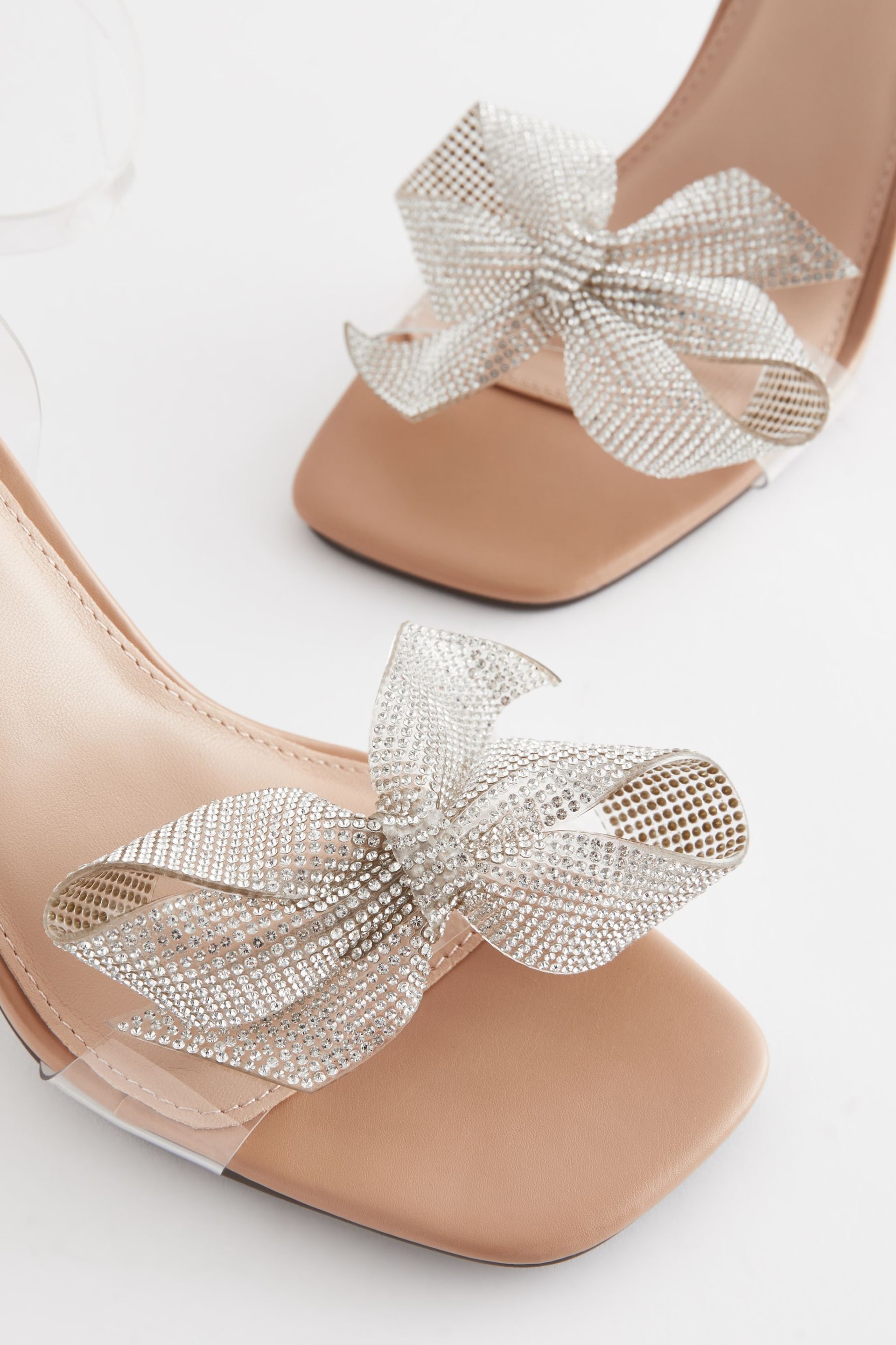 Clear Forever Comfort Vinyl Jewel Bow Sandals - Image 4 of 6