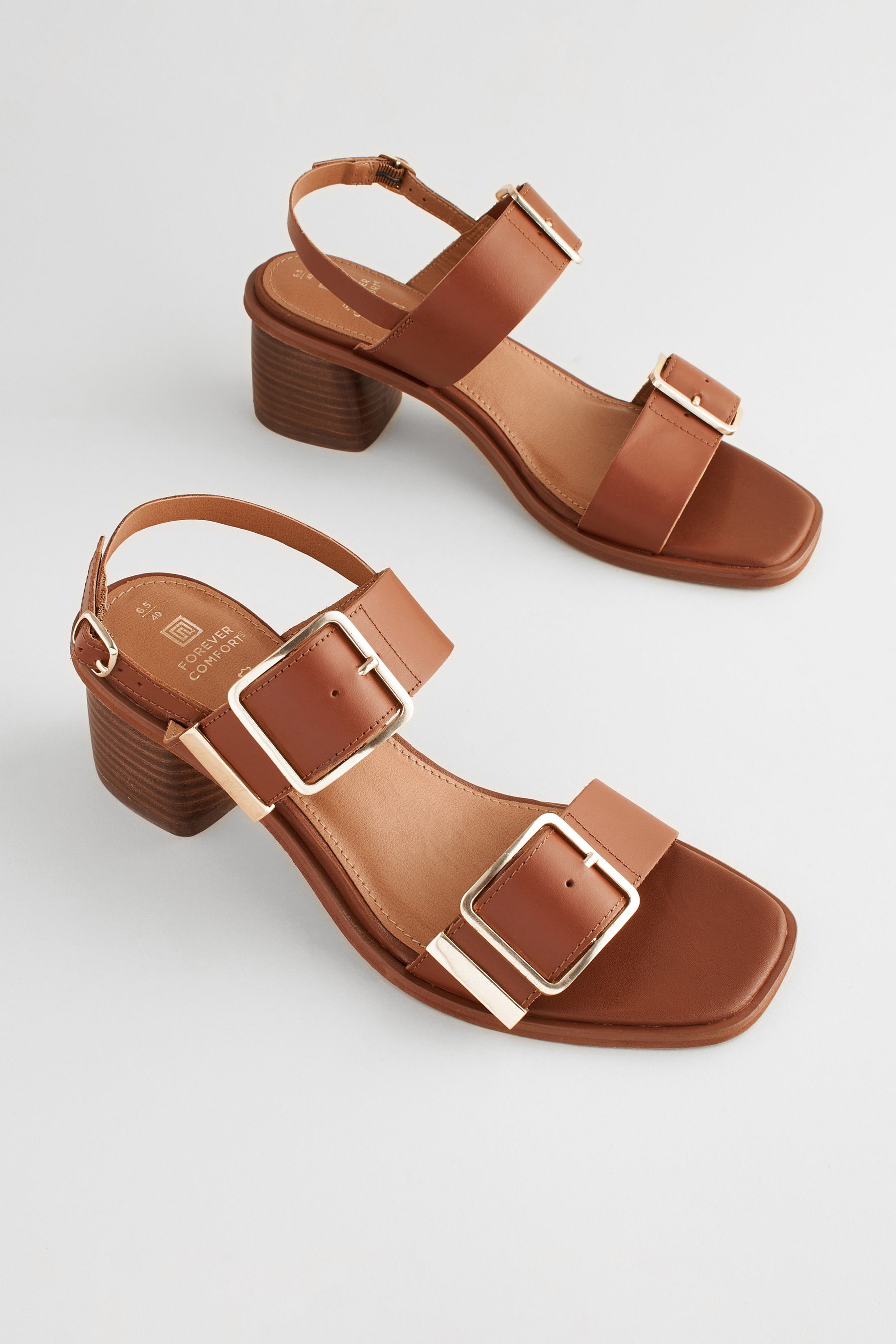 Womens tan block heel sandals outlet
