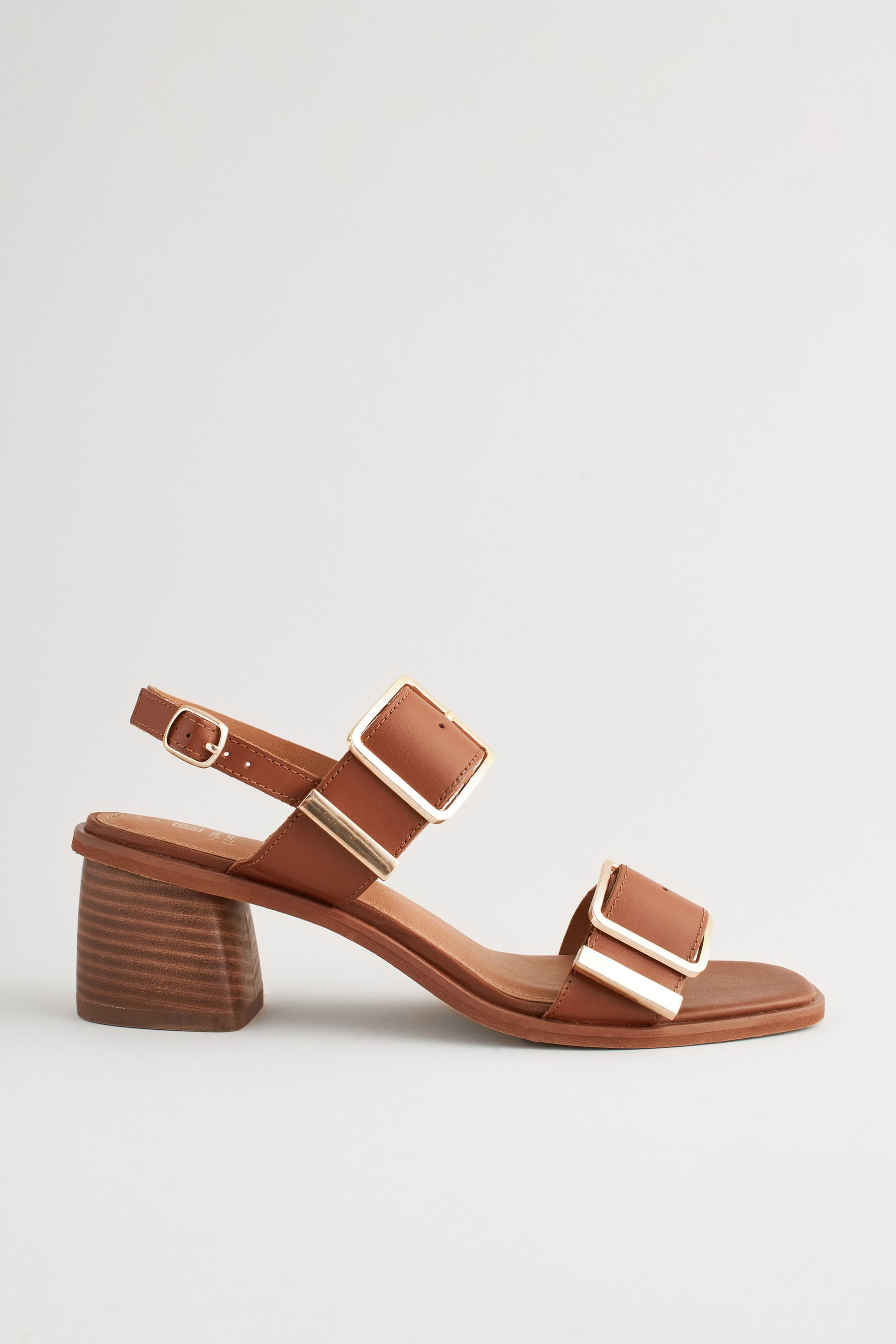 Womens tan block heel sandals best sale