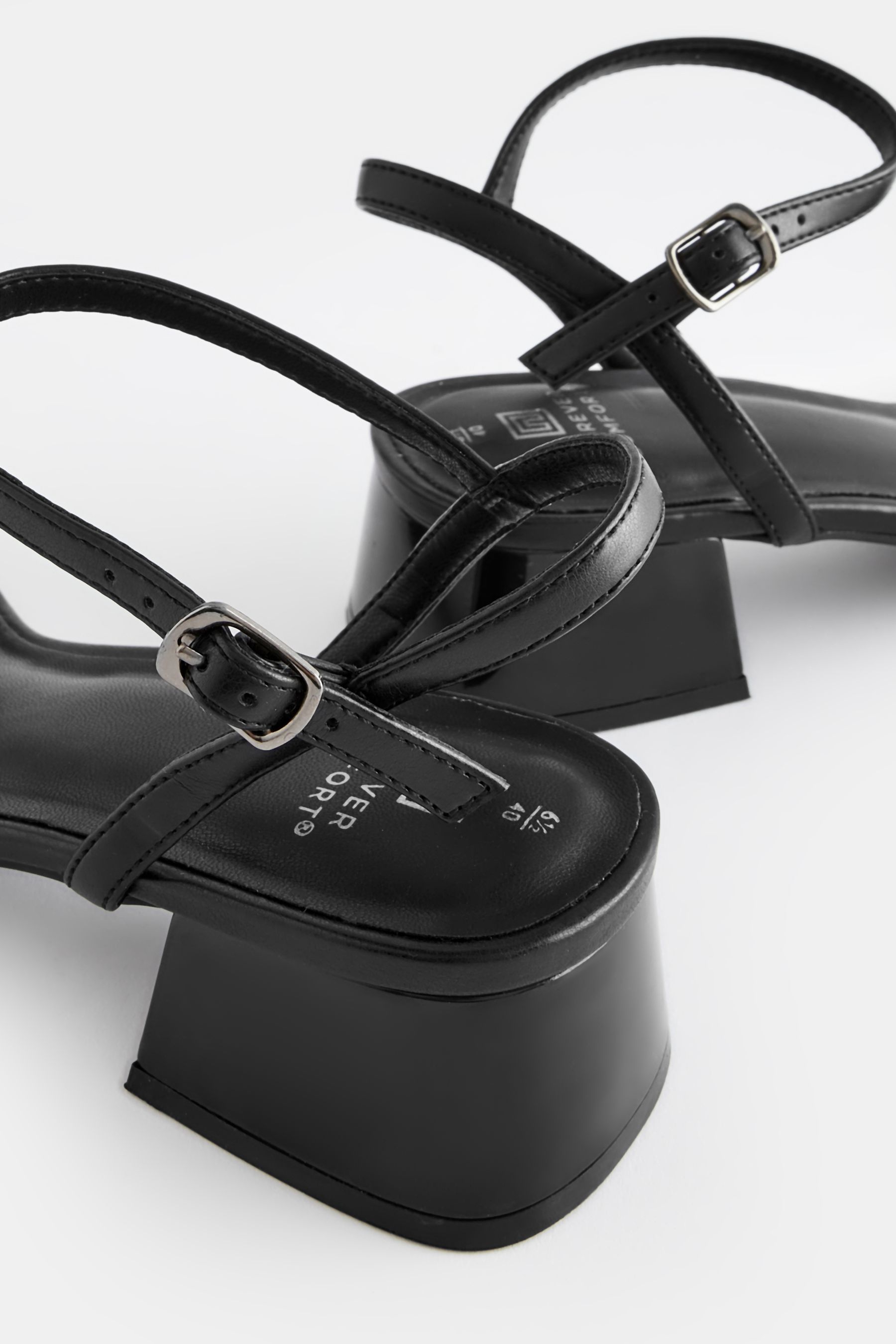 Comfortable black heeled sandals shop