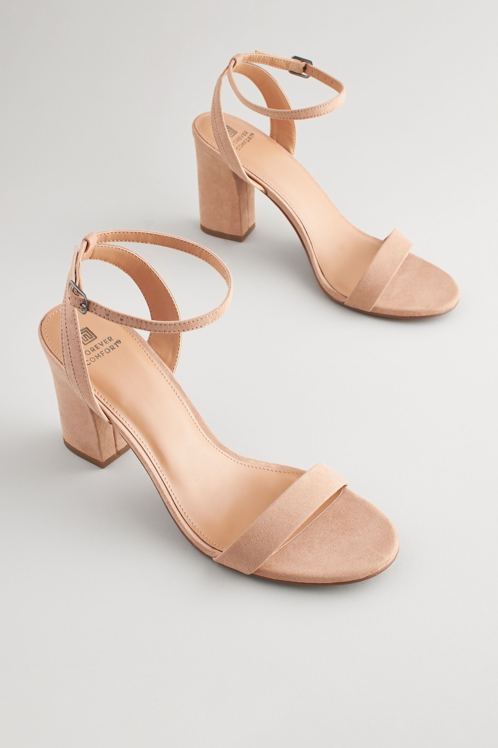 Nude Regular/Wide Fit Forever Comfort® Block Heel Sandals - Image 3 of 8